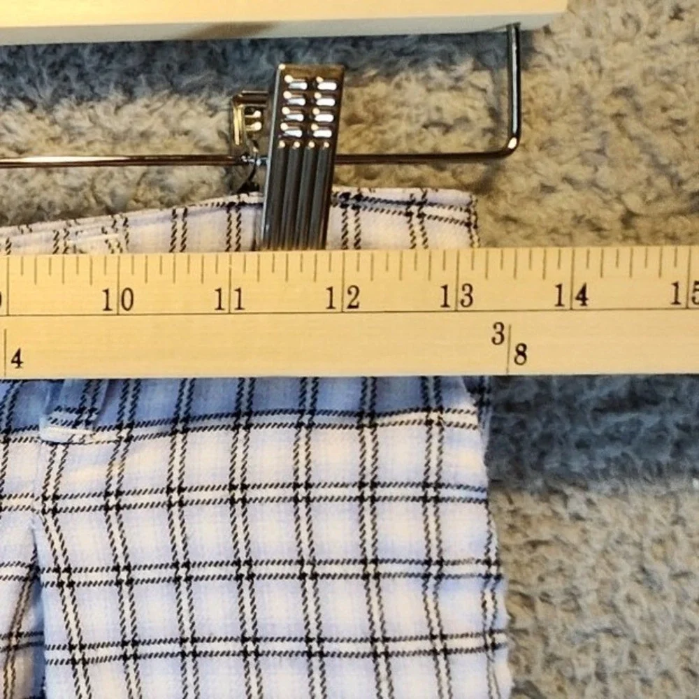 Hollister Pants Womens S (Fits 26x29) White Check‎ Pleated High Rise Office